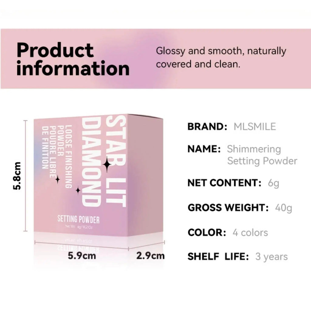 MLSMILE Matte Loose Setting Powder – Oil Control, 4 Shades