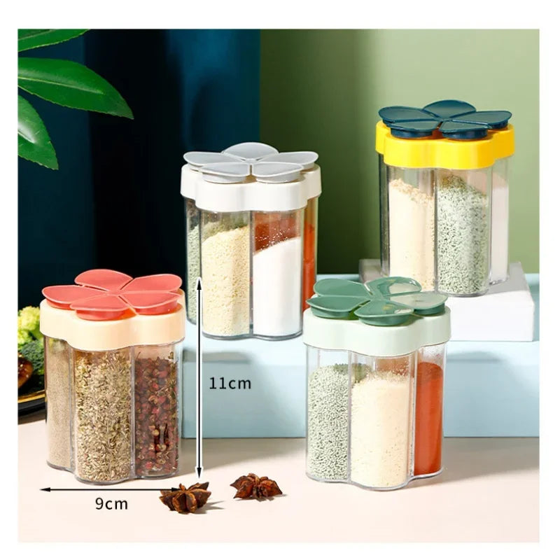 Seasoning Jar Plastic Container Seasoning Bottle Spice Organizer Outdoor Camping Seasoning Container Kitchen Gadget Sets Oasis Select