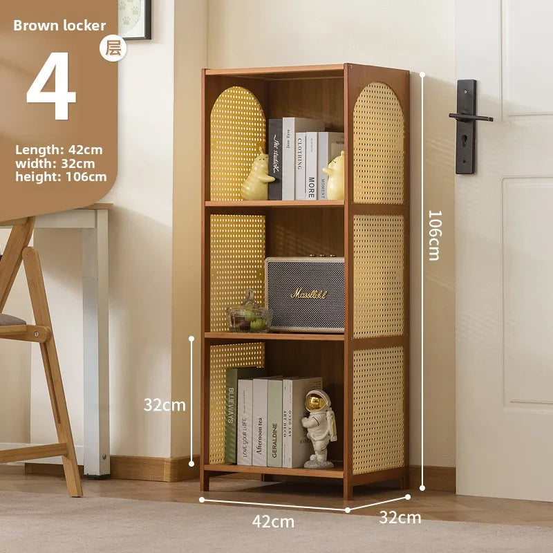 Bookcase Integrated Against Wall Student Household Bookshelf