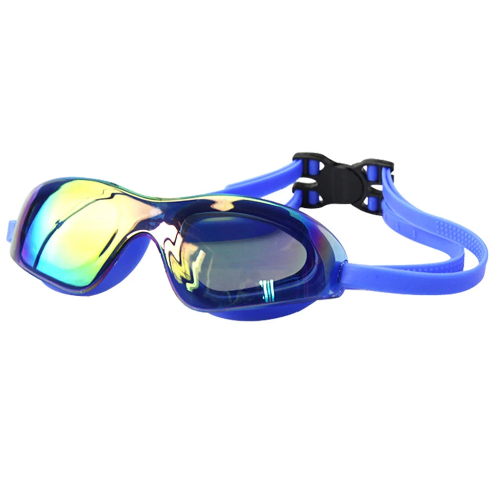 Swimming Goggles Anti-Fog Professional Swim Glasses Adjustable Electroplate Diving Glasses for Women Men Youth Kids Oasis Select Blue france