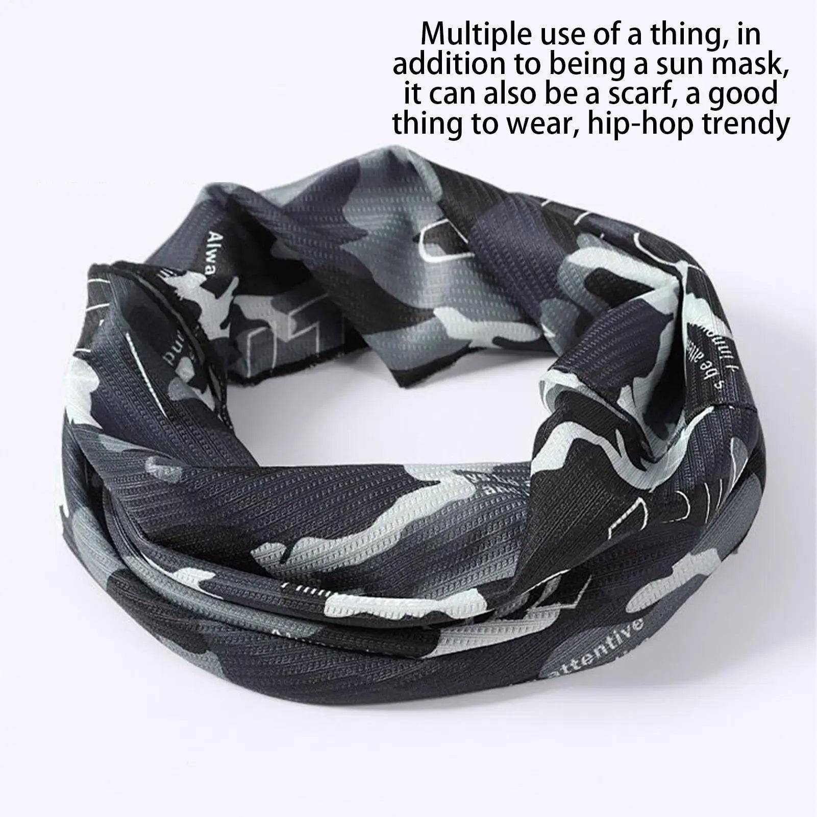 1PC Face Bandana Outdoor Windproof Head Wrap Breathable Ice Silk Facial Cover with UV Protection for Motorcycle Running Hiking Oasis Select