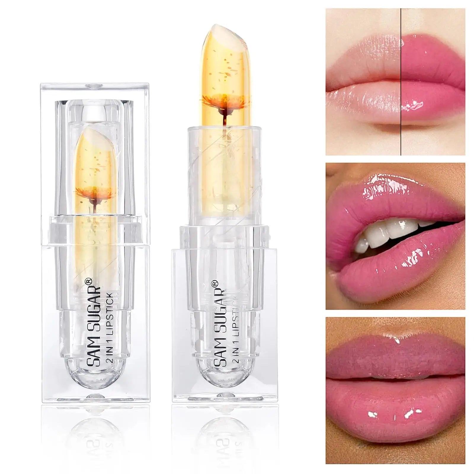 SAM SUGAR Gold Foil Color-Changing Lipstick & Lip Balm