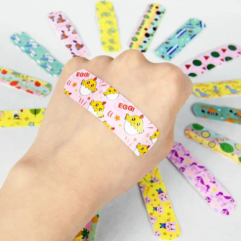 60-360pcs Cartoon Animal Pattern Waterproof Hemostasis Kids Band Aid Stickers Adhesive Bandage Strips Plasters for Children Oasis Select
