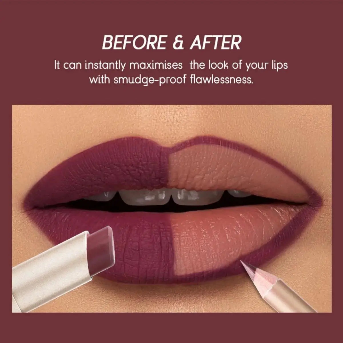 USHAS 12-Color Matte Lipstick & Lip Liner Set – Long-Lasting