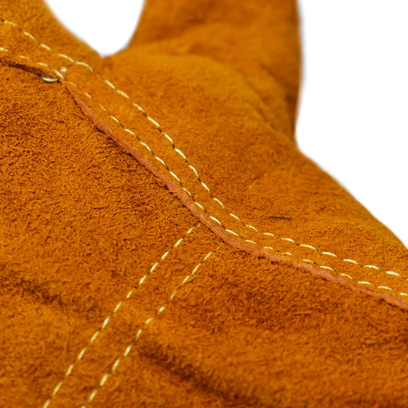 3/5/10 Pairs Labor Protection Work Gloves Soft Cowhide Welding Safety Protection Wear-Resistant Insulated Welding Gloves Oasis Select
