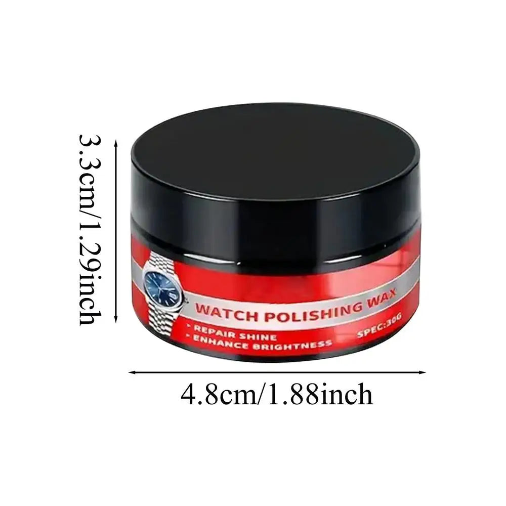 Watch Crystal Polishing Kit Scratch Removal with Sponge Strap and Screen Scratch Repair for Restores Gloss Glass Brass Stainless Oasis Select 30g