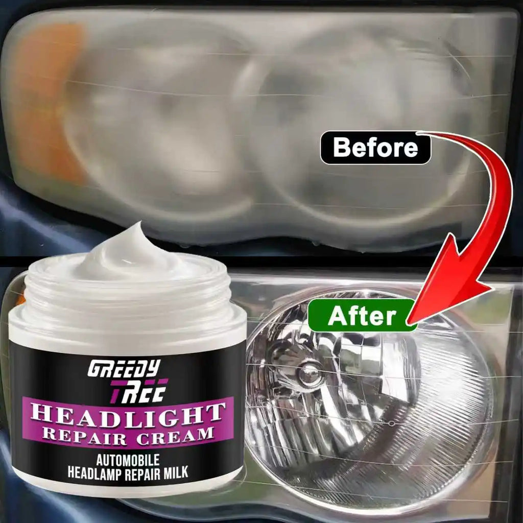 Car Headlight Restoration Kit – Polish, Wax & Defogging