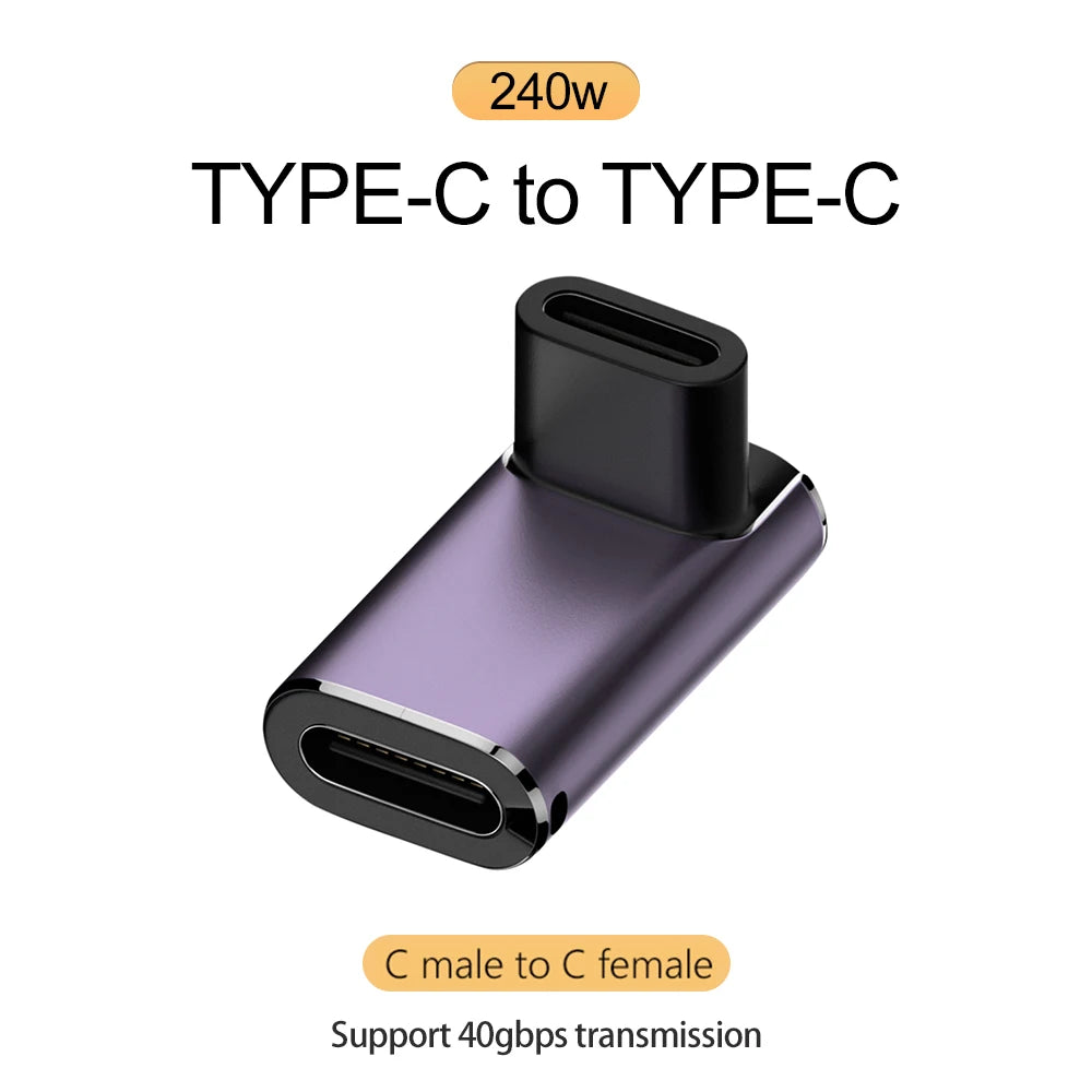 USB4.0 Type-C OTG Adapter 240W 40Gbps 8K 90/180° Elbow USB-C OTG Adapter Oasis Select Type 6