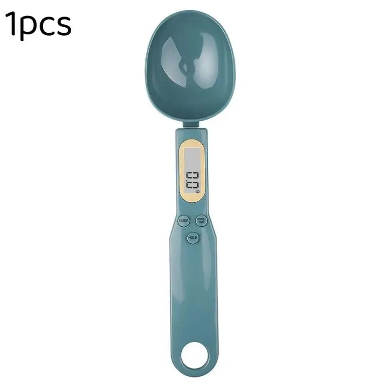 1/2Pcs Digital Measuring Spoon Scale Easy to Clean LCD Display 0.1-500g Food Weighing Tool for Kitchen Baking Pet Food Measuring Oasis Select Dark green