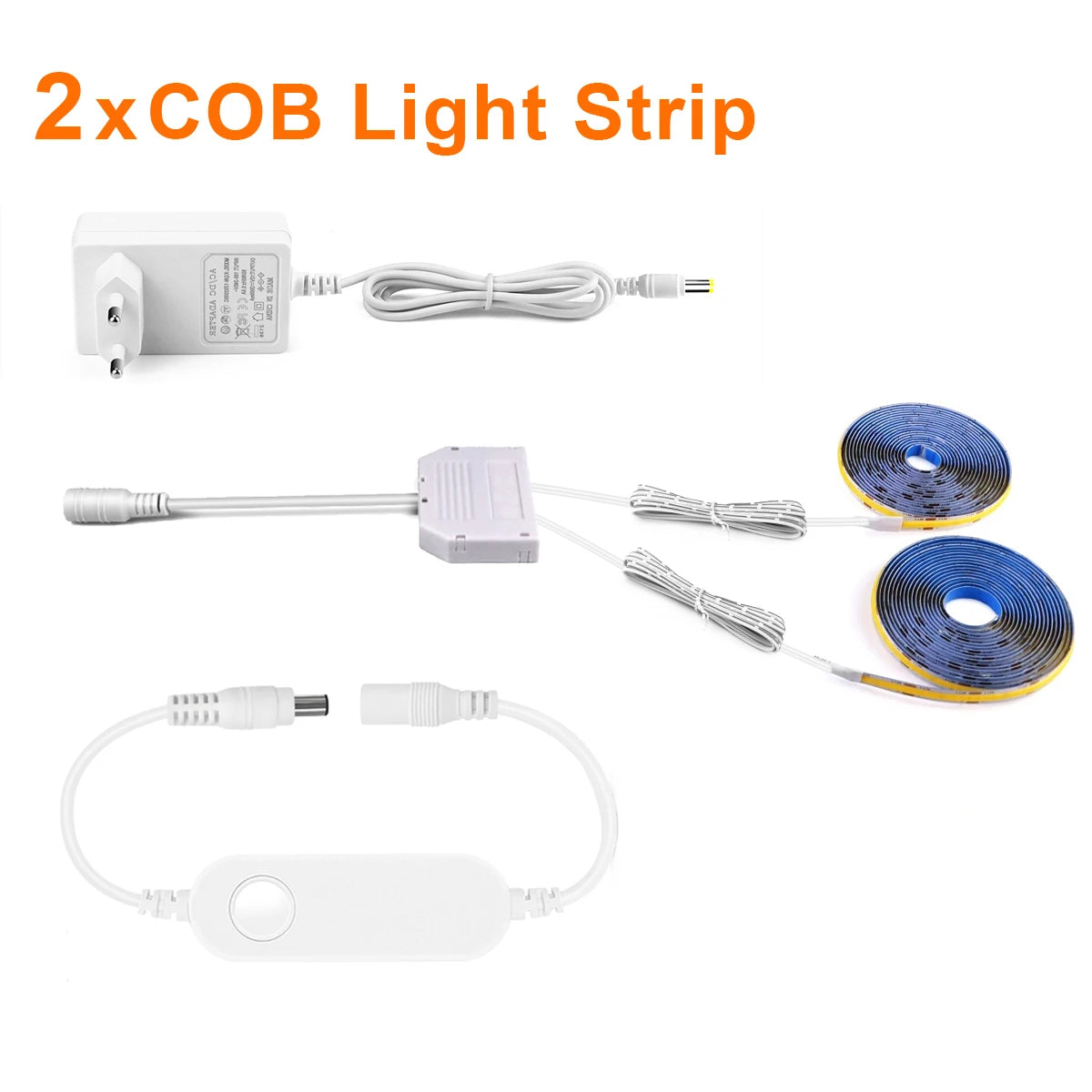 12V COB LED Strip Lights Smart Zigbee Tuya APP Control Kitchen Collect Wine Cabinet DIY Decor Lighting Ribbon Voice Time Setting Oasis Select 2PCS COB LED Strip Natural White 2m
