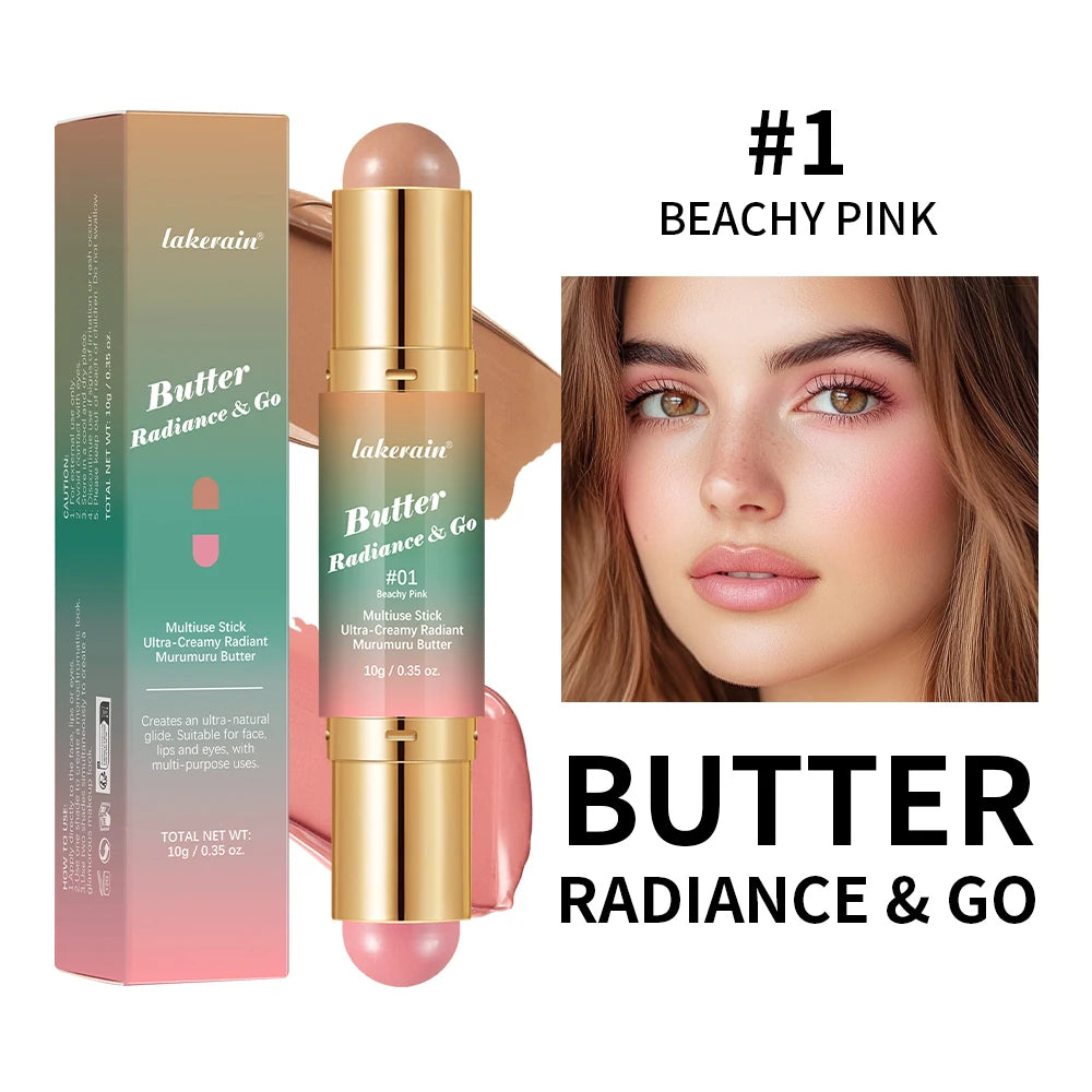Lakerain Butter Glow Bronzer & Blush Stick – Multi-Use