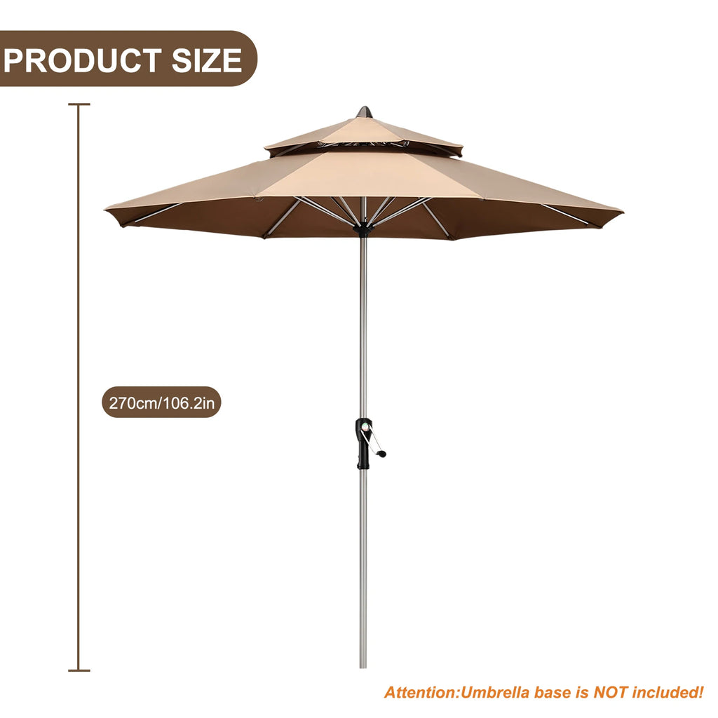 Outdoor Patio Umbrella 8 Ribs Outdoor Table Umbrella UV Protection Outdoor Table Umbrella Market Umbrella for Garden Deck Backya Oasis Select Style A United States