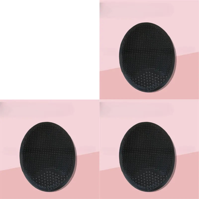 1/4pcs Soft Silicone Baby Bath Head Massage Brushes Hair Washing Brush Scalp Comb Kids For Newborn Bath Wipe Washing Hair Tools Oasis Select 3pcs black