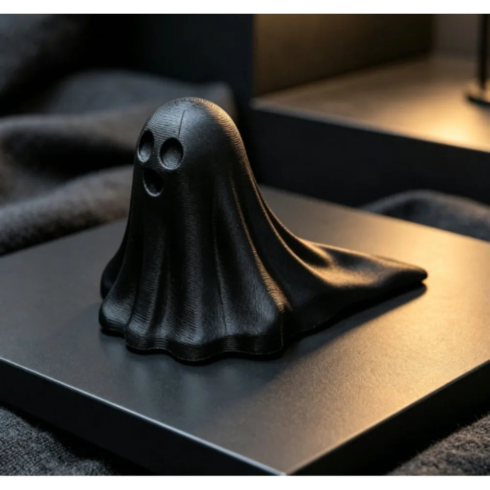 Cute Ghost Door Stopper 3DPrinted Cute Spooky Door Gap Ghost Figurine Halloween Decor Gothic Home Desktop Ornament Creative Gift Oasis Select