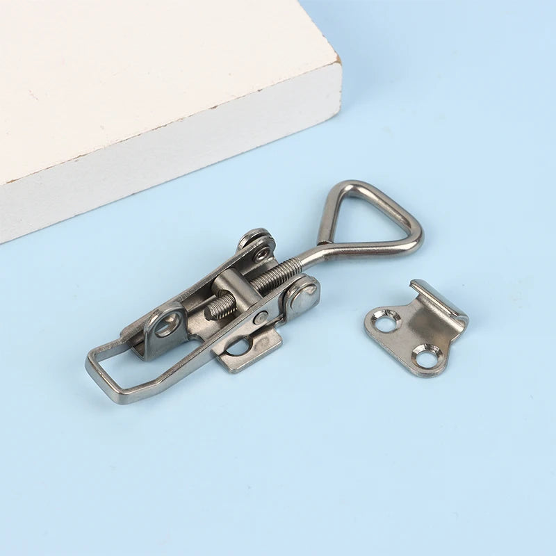 1Pc 304 Stainless Steel Marine Clamp Deck Hasp Lock Boat Accessory Anti-Rattle Latch Fastener for Locker Oasis Select