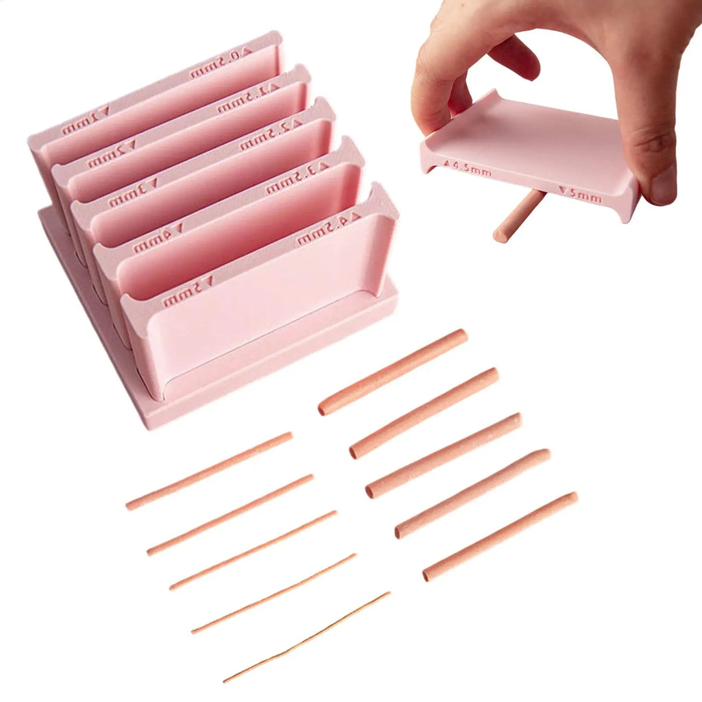 Clay Rolling Strip Shape Maker 5 Size Precise Control Clay Thickness String Roller Tool for Jewelry Making Decoration DIY Craft Oasis Select