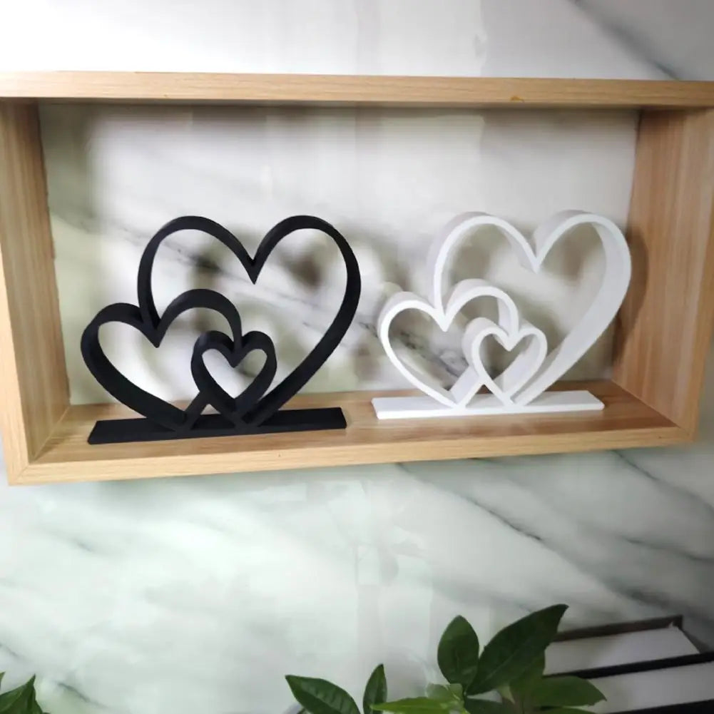 Intertwined Heart Sculpture – Minimalist Home Decor & Gift