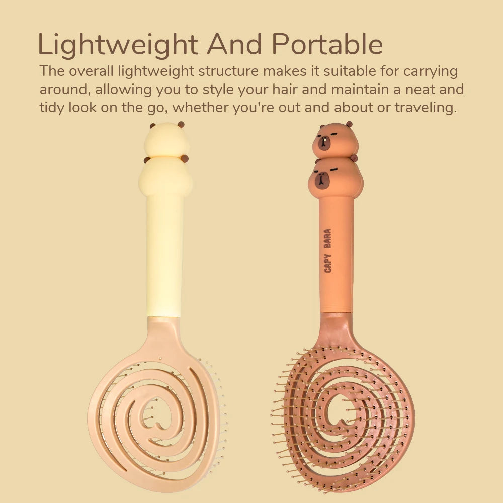 Capybara Hollow Hair Comb – Anti-Static Detangling Brush Hair Detangling Comb Oasis Select