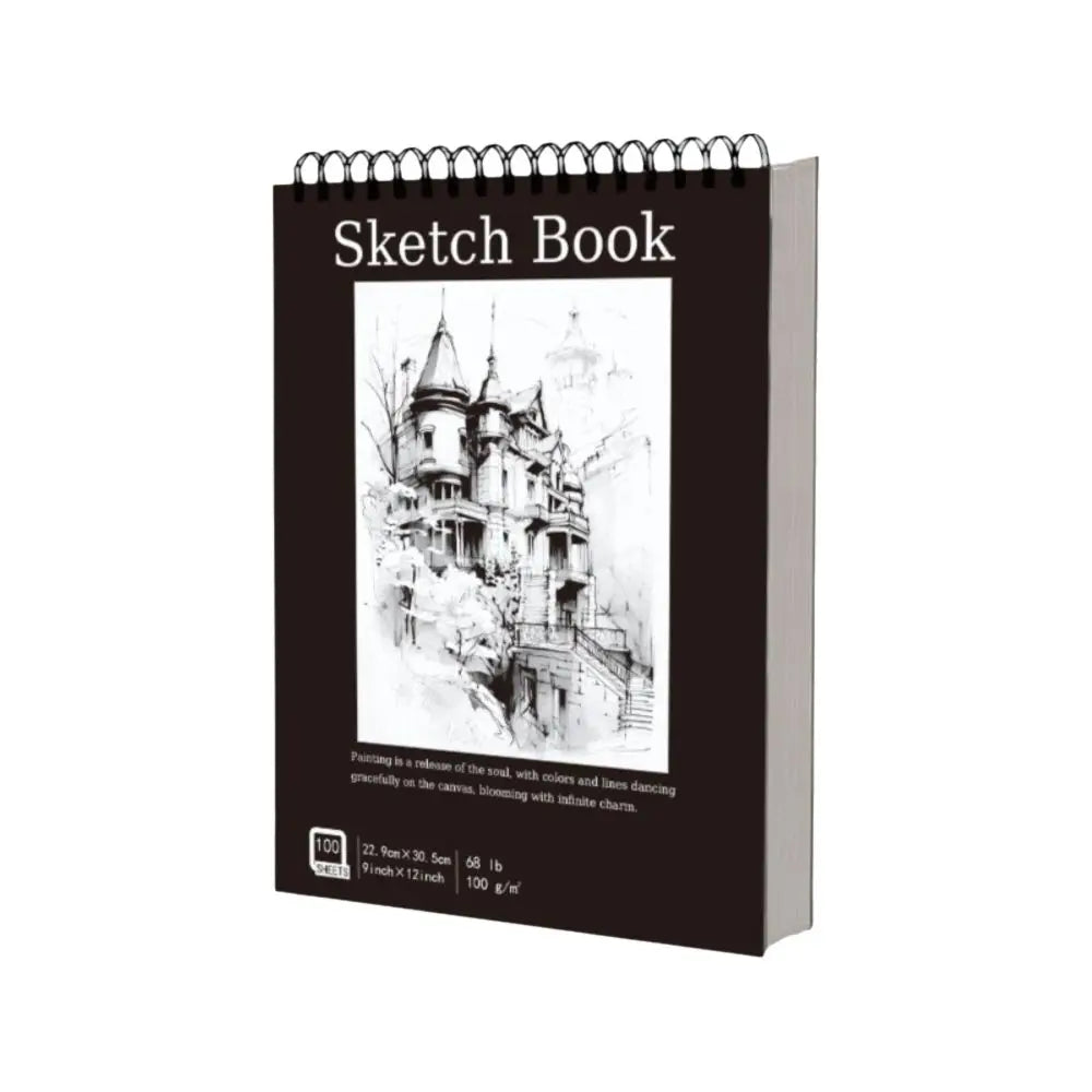 100 Sheets Coil Sketchbook Perforated Pages Easy To Tear Spiral Bound Artist Sketchbook 100gsm Thickened Paper Acid-Free Paper Oasis Select