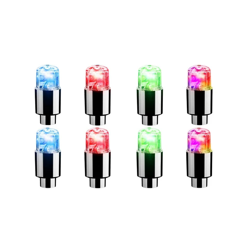 2/4/8Pcs Tire Valve Cap Lights Durable Tire Lights For Car Air Valve Caps With Lights For Motorcycles Bicycles Electric Vehicles Oasis Select 8pcs Mix