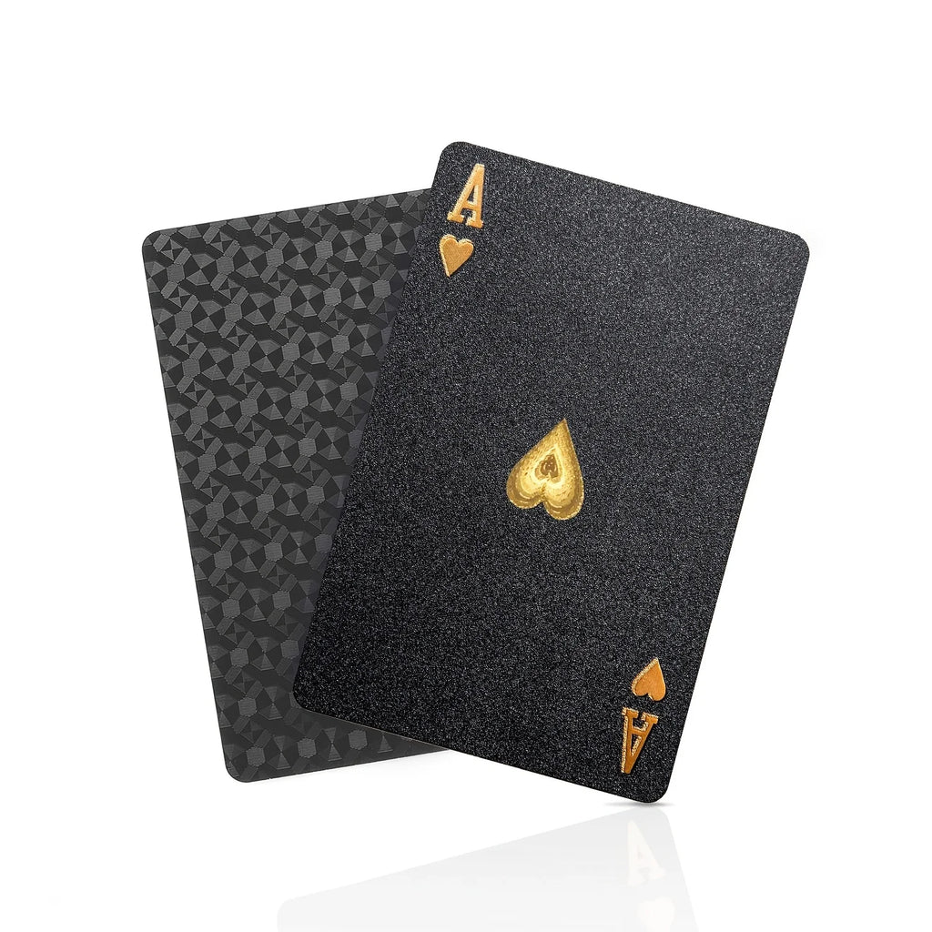1Set Decks Playing Card Waterproof Poker Cards Plastic PET Poker Card Novelty Poker Game Tools for Family Game Party Oasis Select black