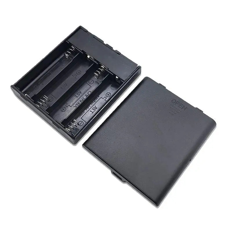1Pcs 4 Slots AA Battery Holder No.5 Battery Case With Power Switch and USB Female Socket Indicator Light AA Battery Box Oasis Select