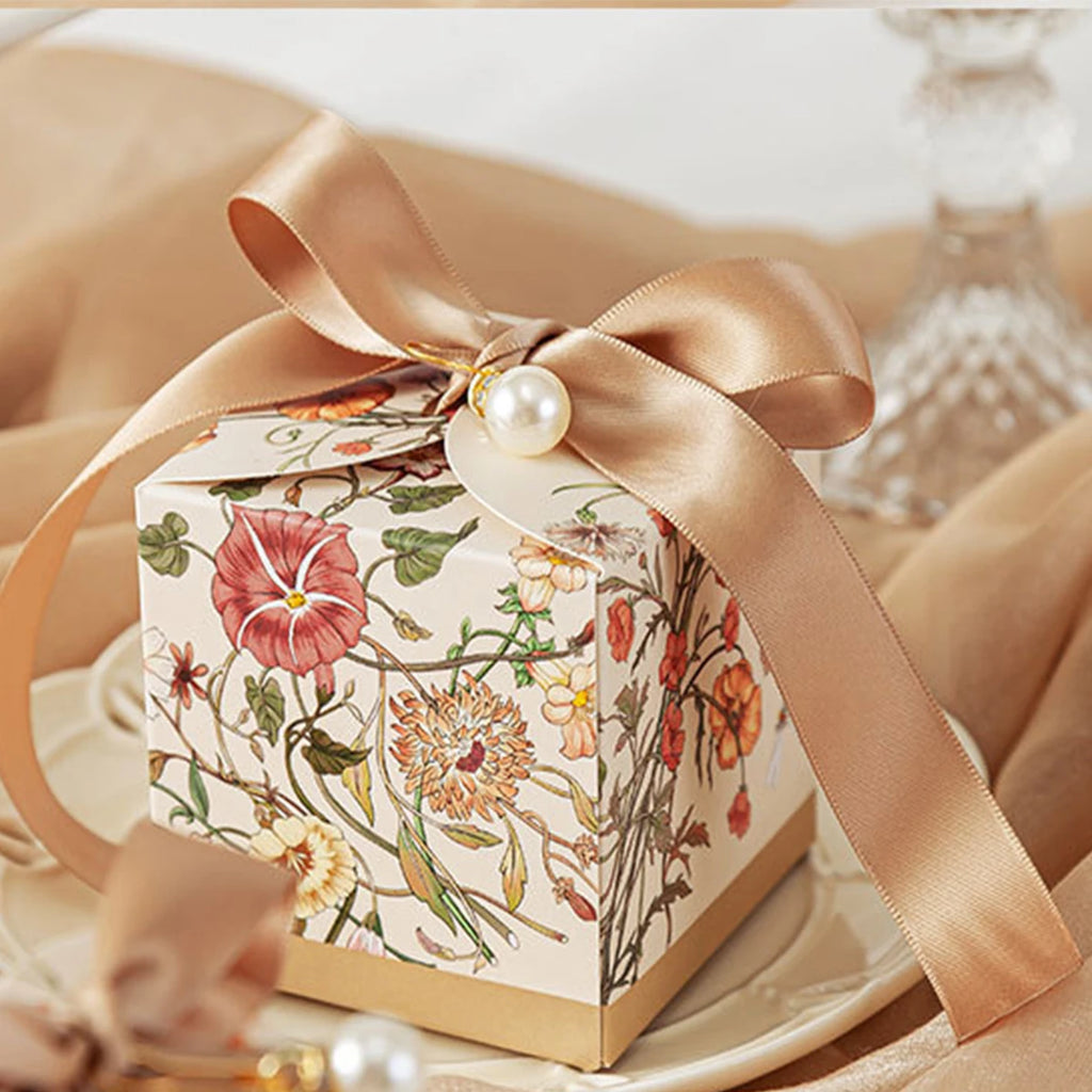 24/12pcs, Deluxe Flower Candy Box, Wedding Candy Box, 2.75x2.75in, Chocolate, Engagement, Party, Party, Christmas Halloween Oasis Select