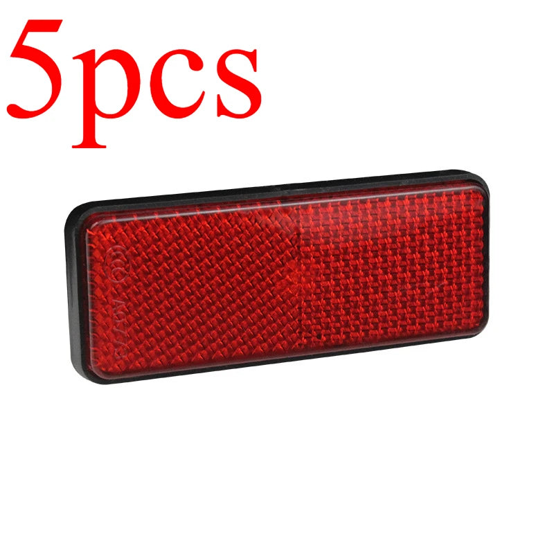 Motorcycle Reflective Plate Scooter Quad Rectangle Reflective Plate Warning Reflector for Universal Yamaha Pit Dirt Bike Oasis Select 5pcs