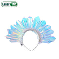 Glowing Laser Headband Light Up Hair Hoop Colorful LED Party Accessories for Halloween Christmas Stage Show Decoration Gift Oasis Select Laser-1PC