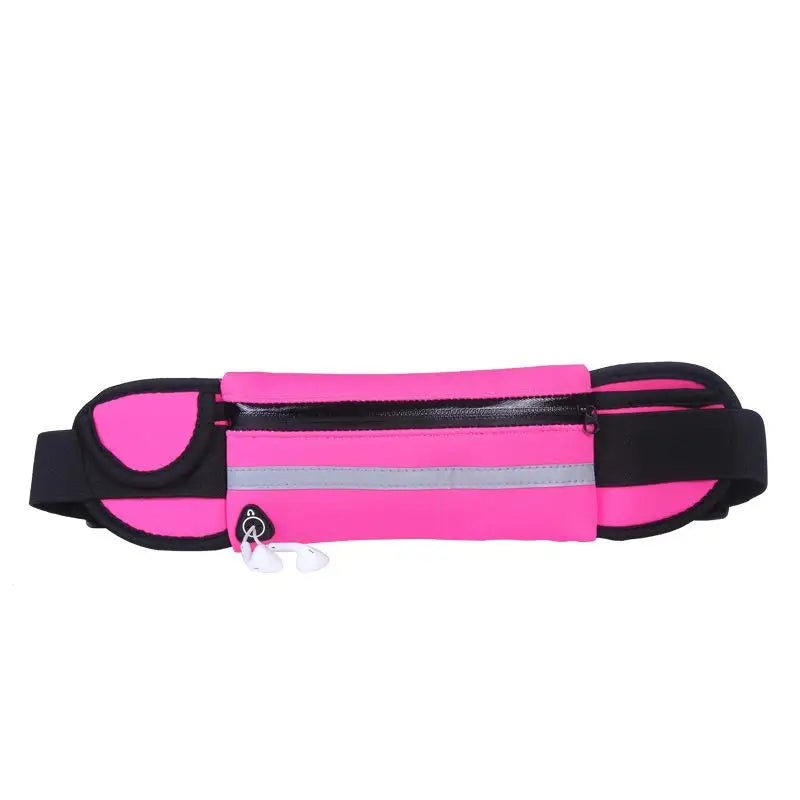 1Pc New Waterproof Sports Waist Bag, Close-Fit Fanny Pack Multifunctional Portable Pouch for Running Cycling Oasis Select Rose red