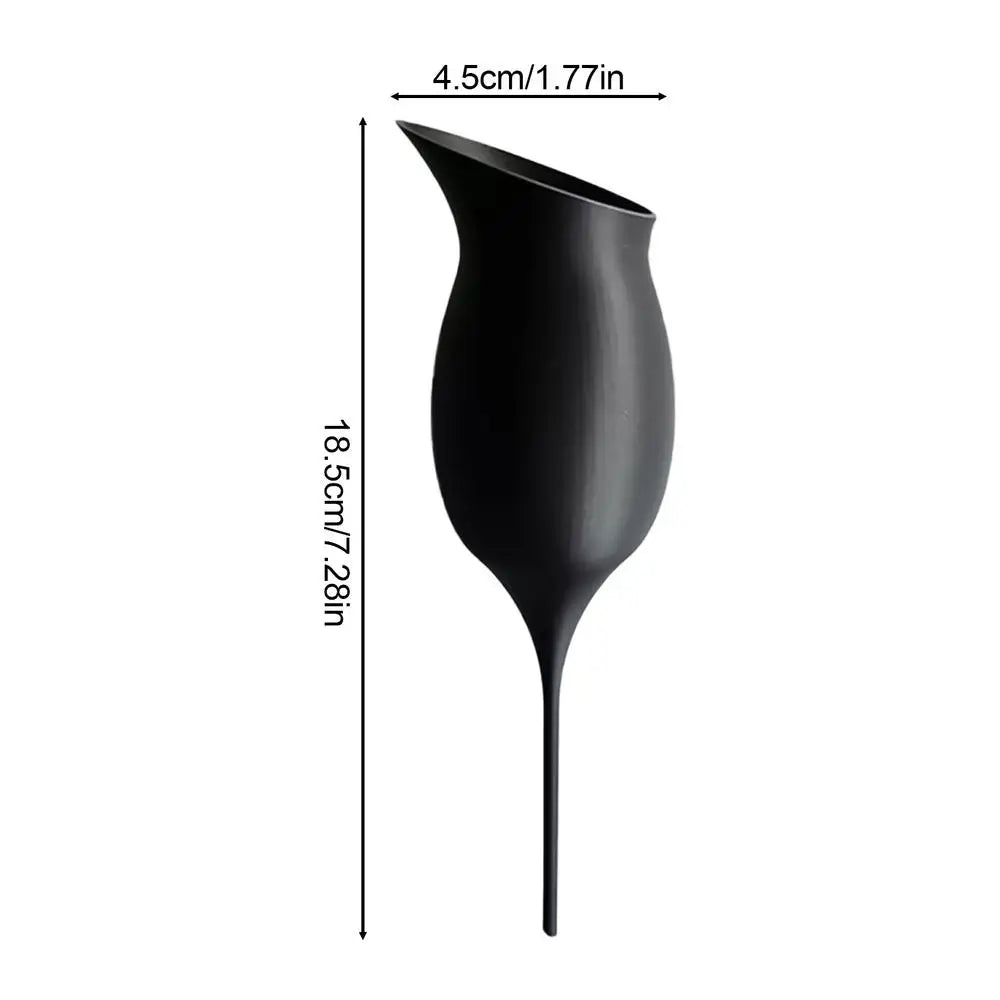 2Pcs Potted Self-Watering System for Indoor Plants Wine Glass-Shaped Root-Fed Irrigation Device Slow Release Osmotic Watering Oasis Select Black 2Pcs