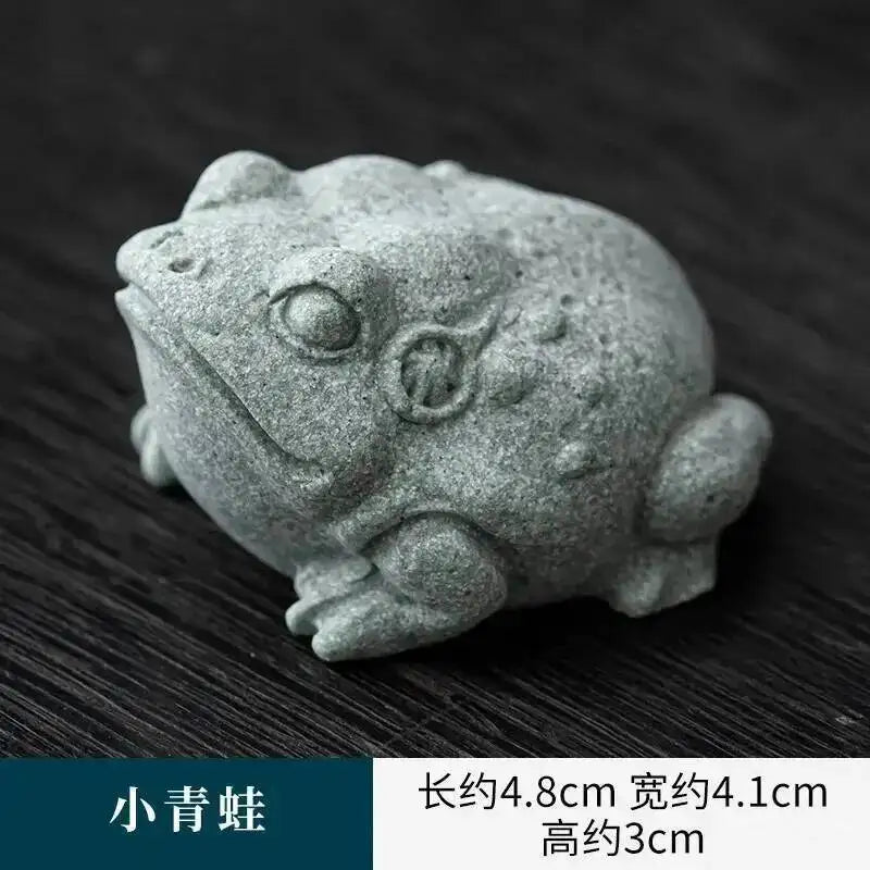 National Trend Green Sandstone Small Ornament Home Desktop Decoration Tea Table Tea Tray Decoration Paperweight Cover Pen Holder Oasis Select Little Frog