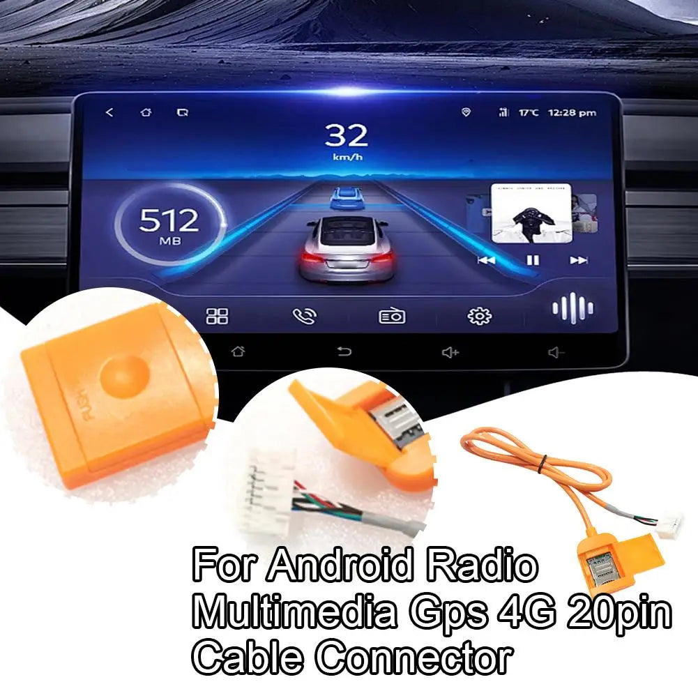 48.5cm Sim Card Slot Adapter For Android Radio Multimedia Gps 4G 20pin Cable Connector Car Accsesories Wires Replancement Part Oasis Select
