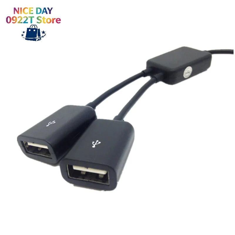 Dual Micro USB OTG Hub Host Adapter Cable for Tablet PC and Smart Phone@#X Oasis Select