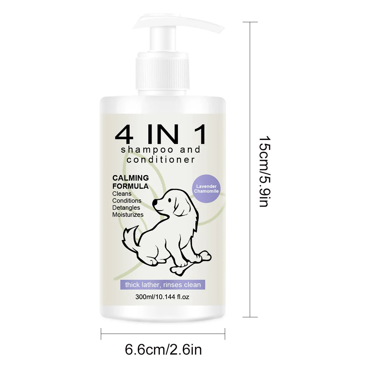 4-in-1 Pet Shampoo & Conditioner for Dogs & Cats | Anti Shed Pet Shampoo Conditioner Oasis Select