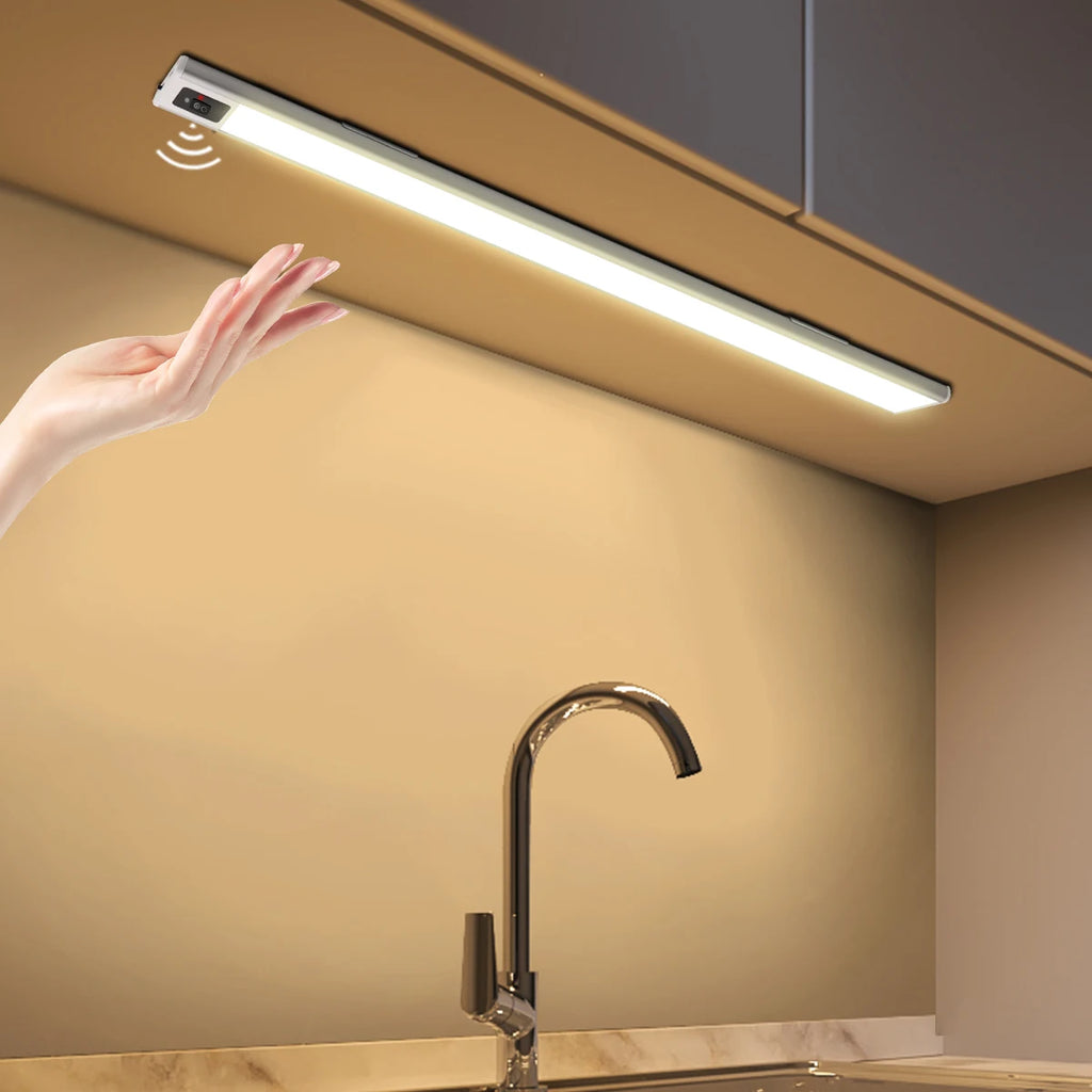 USB Rechargeable Bar Light Hand Sweep Sensor/PIR Motion Induction Kitchen Stair Hallway Night Lighting 20cm/40cm Magnetic Mount Oasis Select