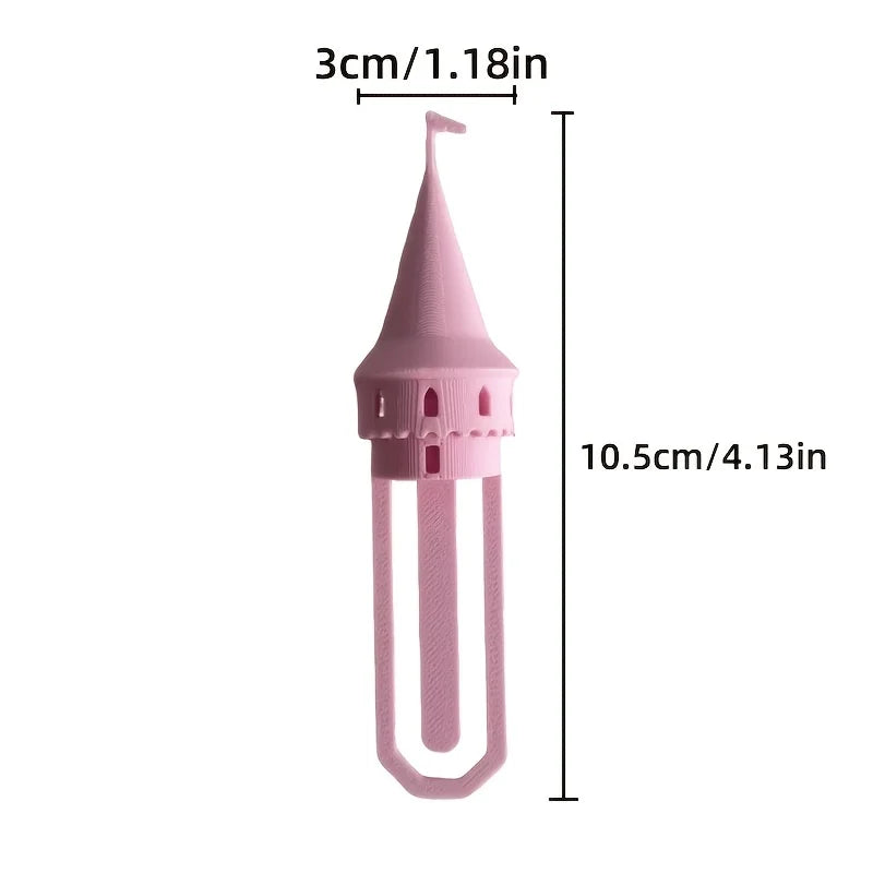 Magic Castle Spire Bookmarks Home Creative Page Stand Books Decor Cute Novelty Reading Accessories Desktop Ornaments Party Gifts Oasis Select green