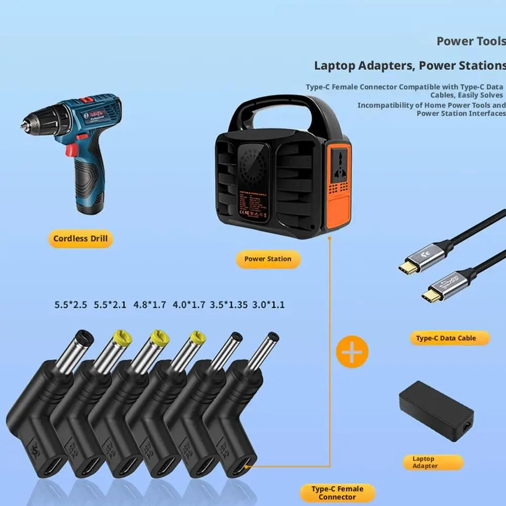 USB-C PD to DC Adapter 5V 9V 12V – 6 Sizes Router & Fan
