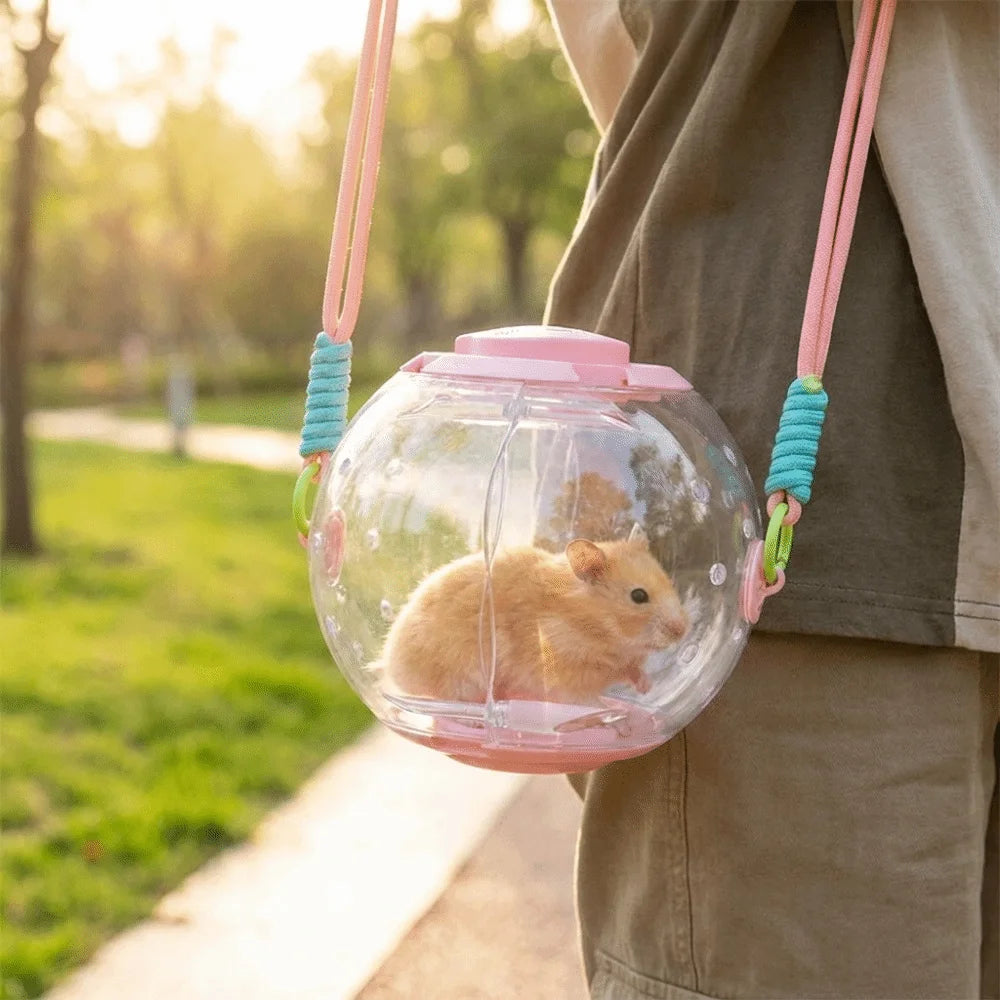 Transparent Hamster Travel Cage | Breathable & Escape-Proof