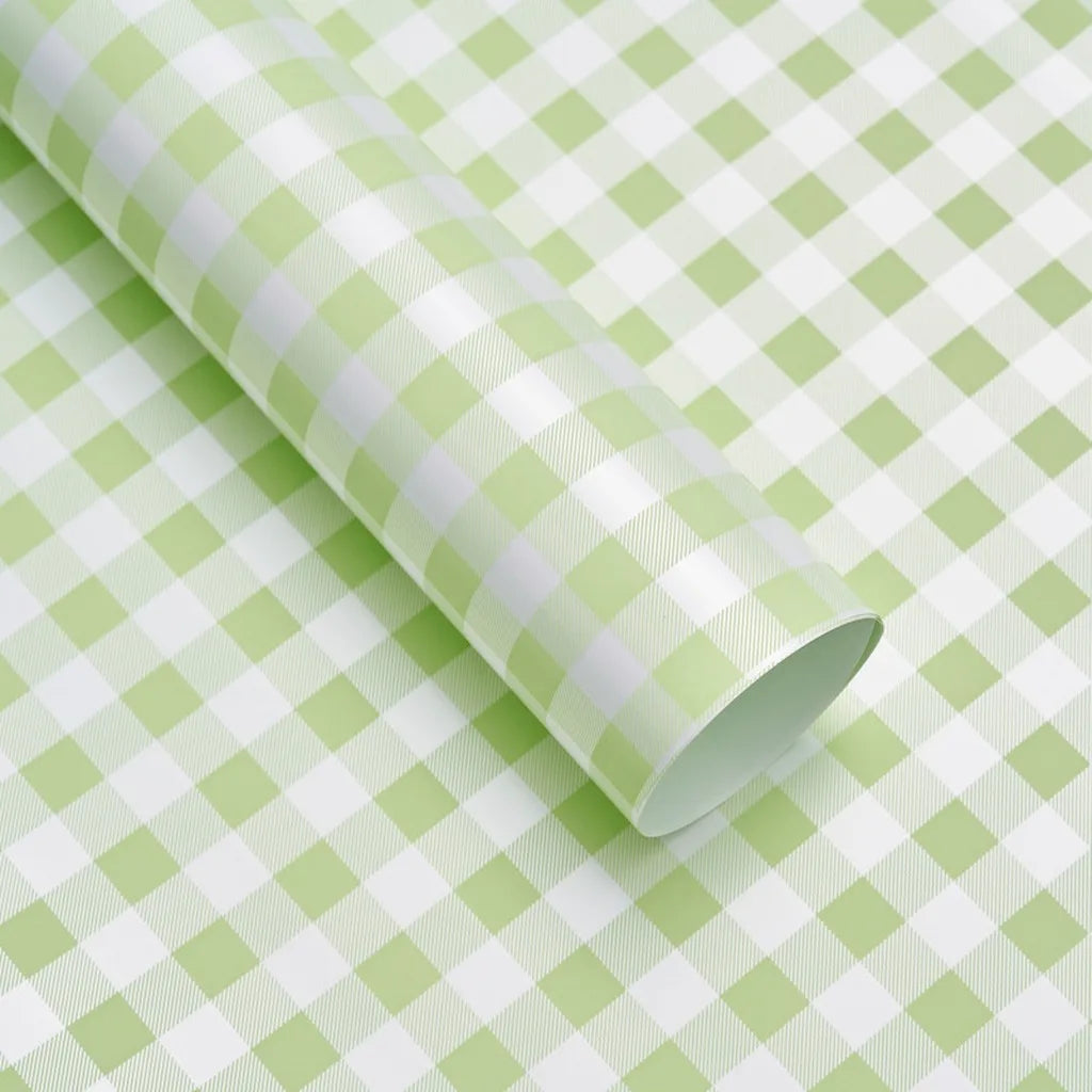 Waterproof Gingham Wrapping Paper 58x58cm | 20 Sheets Floral Gift