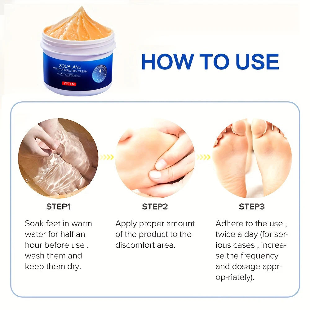 1pc/2pcs Squalane Intensive Repair Foot Cream Heal Cracked Heels, Ultra Moisturizing Dry Skin And Nourishing Foot Skin 70g/pc Oasis Select