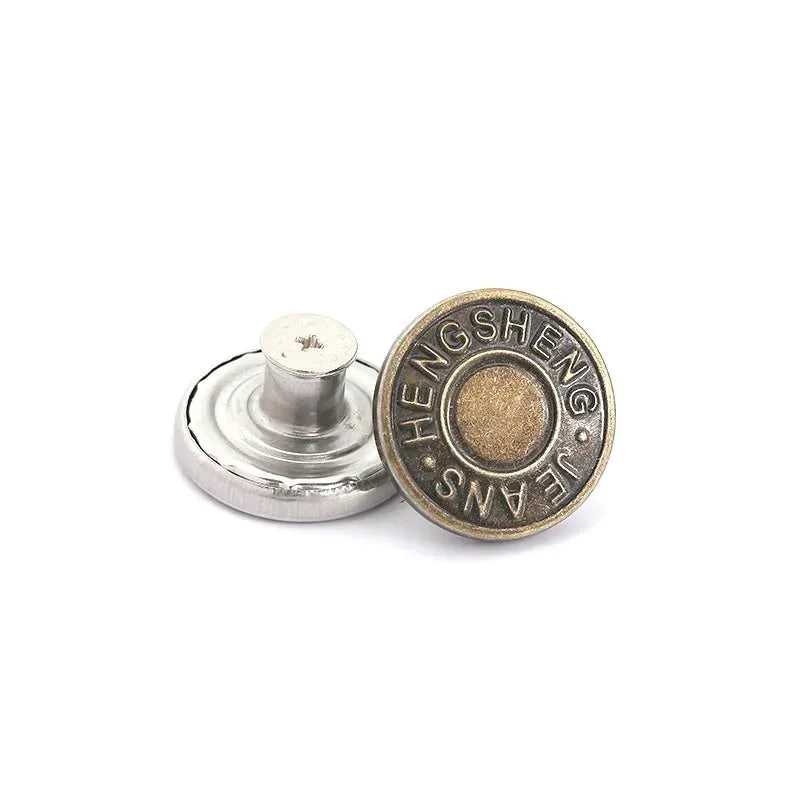 10/20/30/40pcs Adjustable Jean Buttons Replacement Metal Jeans Buttons No Sew Removable For Jeans Pants Bags Denim Clothing Oasis Select