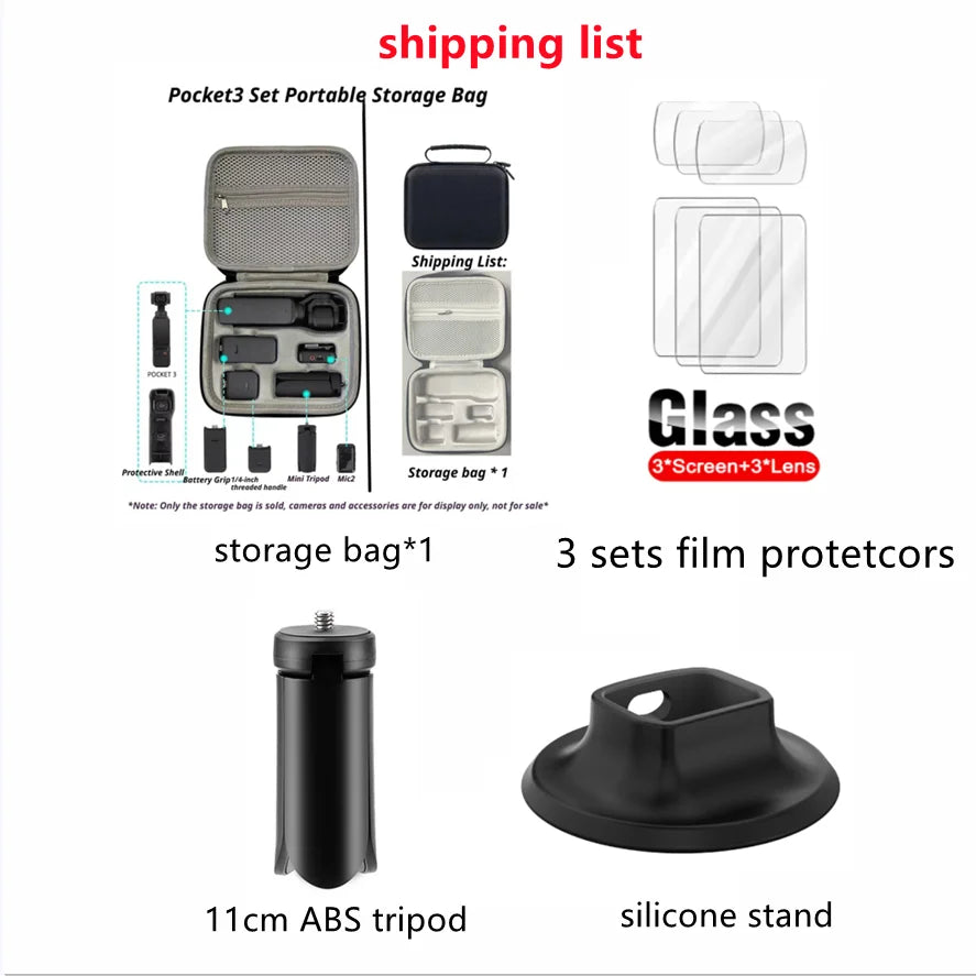 DJI Osmo Pocket 3 Accessories Kit – Case, Tripod & Mounts