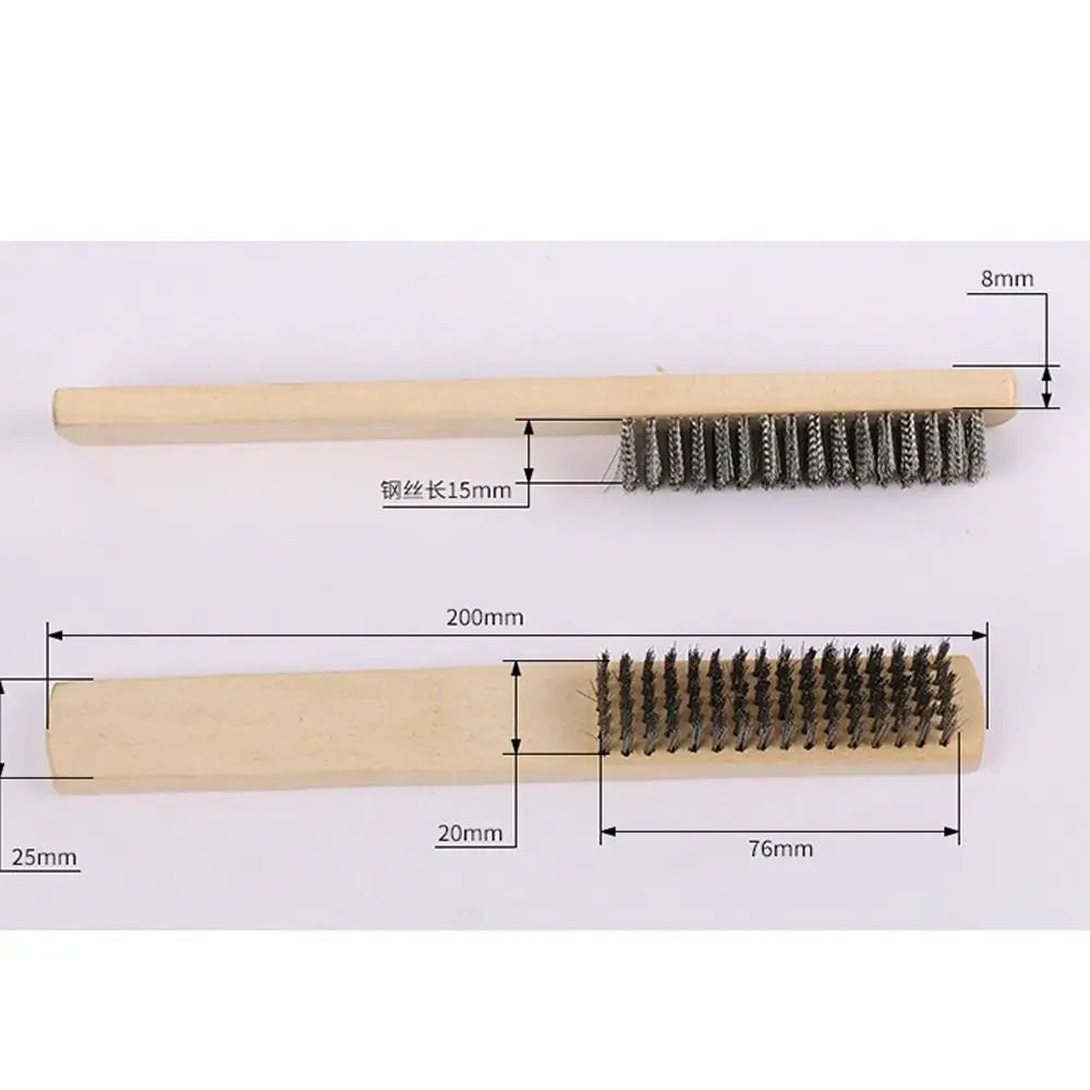 root carving stainless steel wire brush Wooden handle brush clean Oasis Select