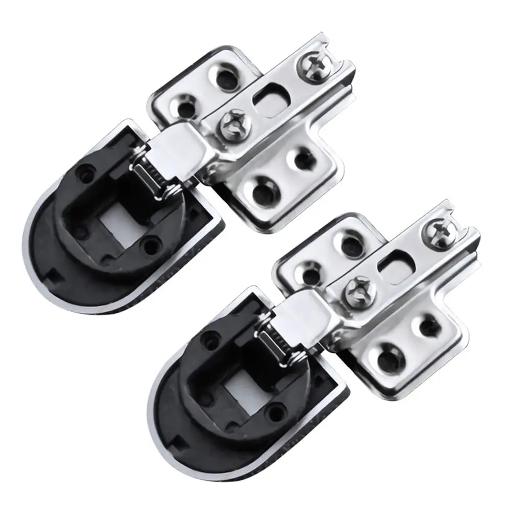 2PCS Useful No Hole Connector Window Accessories Cabinet Hinge Clip Furniture Supplies Glass Door Hinge Oasis Select Big bend