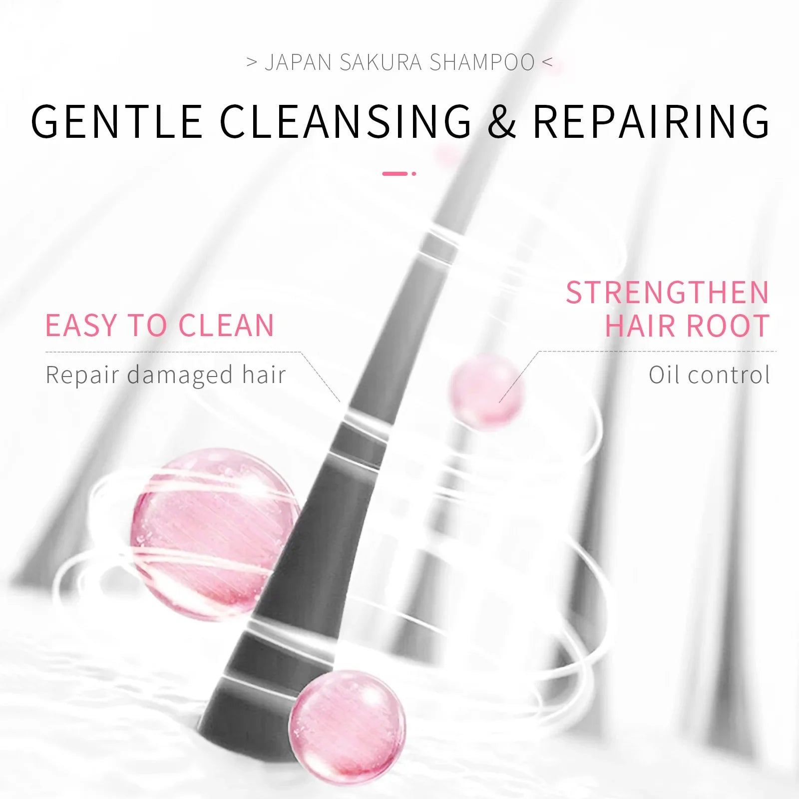 LAIKOU Sakura Shampoo And Hair Conditioner Cherry Blossom Nourishing Repair Dry Hair Smooth Anti Frizz Moisturizing Hair Care Oasis Select