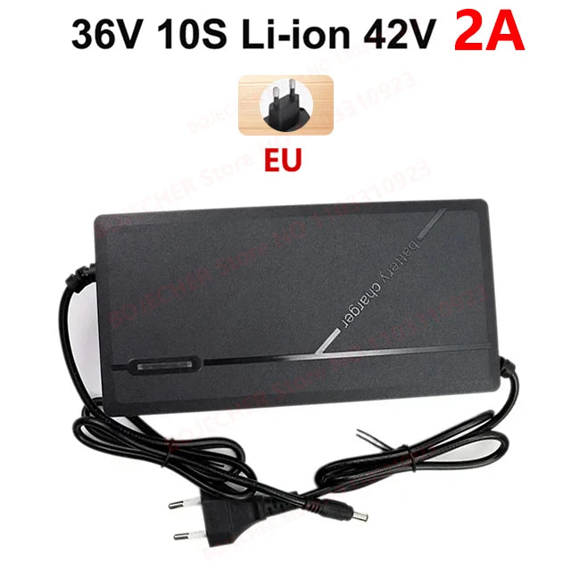36V 48V Charger 2A 5A 10S 13S Lithium-ion Battery Pack Charger 42V 54.6V 5A Intelligent Fast Charging EU Plug With Cooling Fan Oasis Select 36V 2A-DC EU Plug
