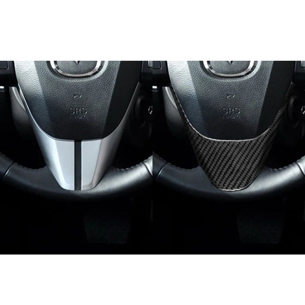 Carbon Fiber Cover Sticker Mazda3 Steering Wheel Cover Premium Material Stylish Design Easy Installation Enhanced Grip Oasis Select