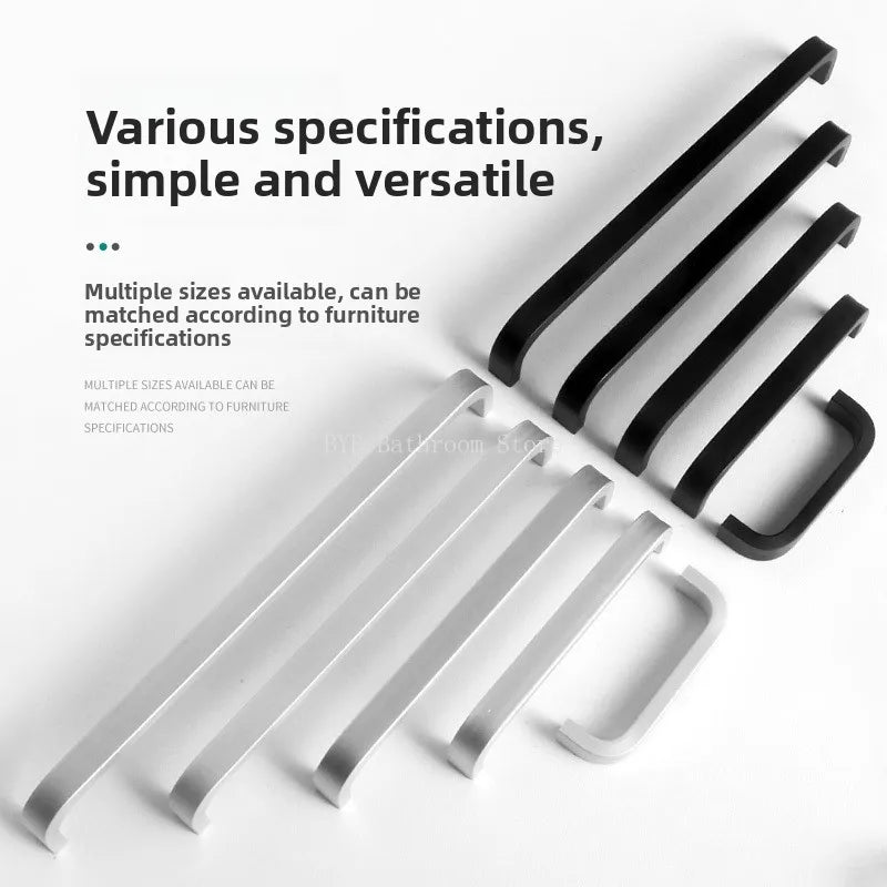 Black/Gold Solid Aluminum Alloy Kitchen Cabinet Handles Drawer Cupboard Wardrobe Door Straight Handle Furniture Hardware Oasis Select
