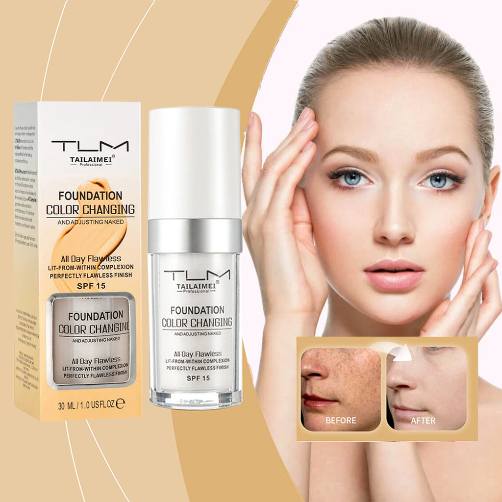 30ml Foundation Magic Color Changing Foundation Liquid Soft Matte Long Lasting Hydrating Makeup Base Maquiagem Korea Makeup Oasis Select